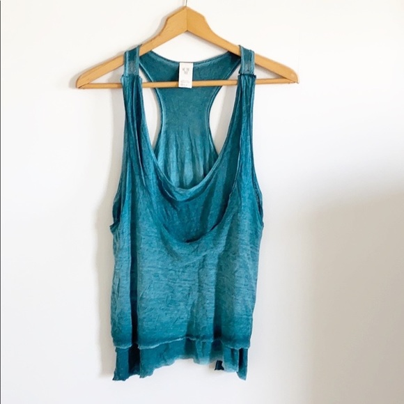 Free People Turquoise Double Layer Sleeveless Top - Picture 3 of 11